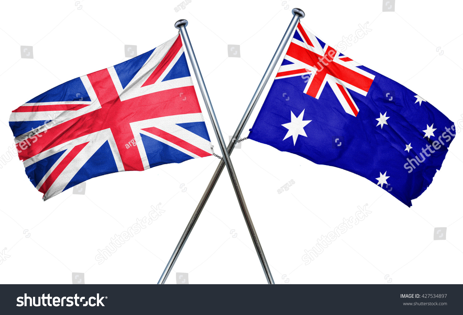 Great Britain Flag Combined Australian Flag Stock Illustration ...