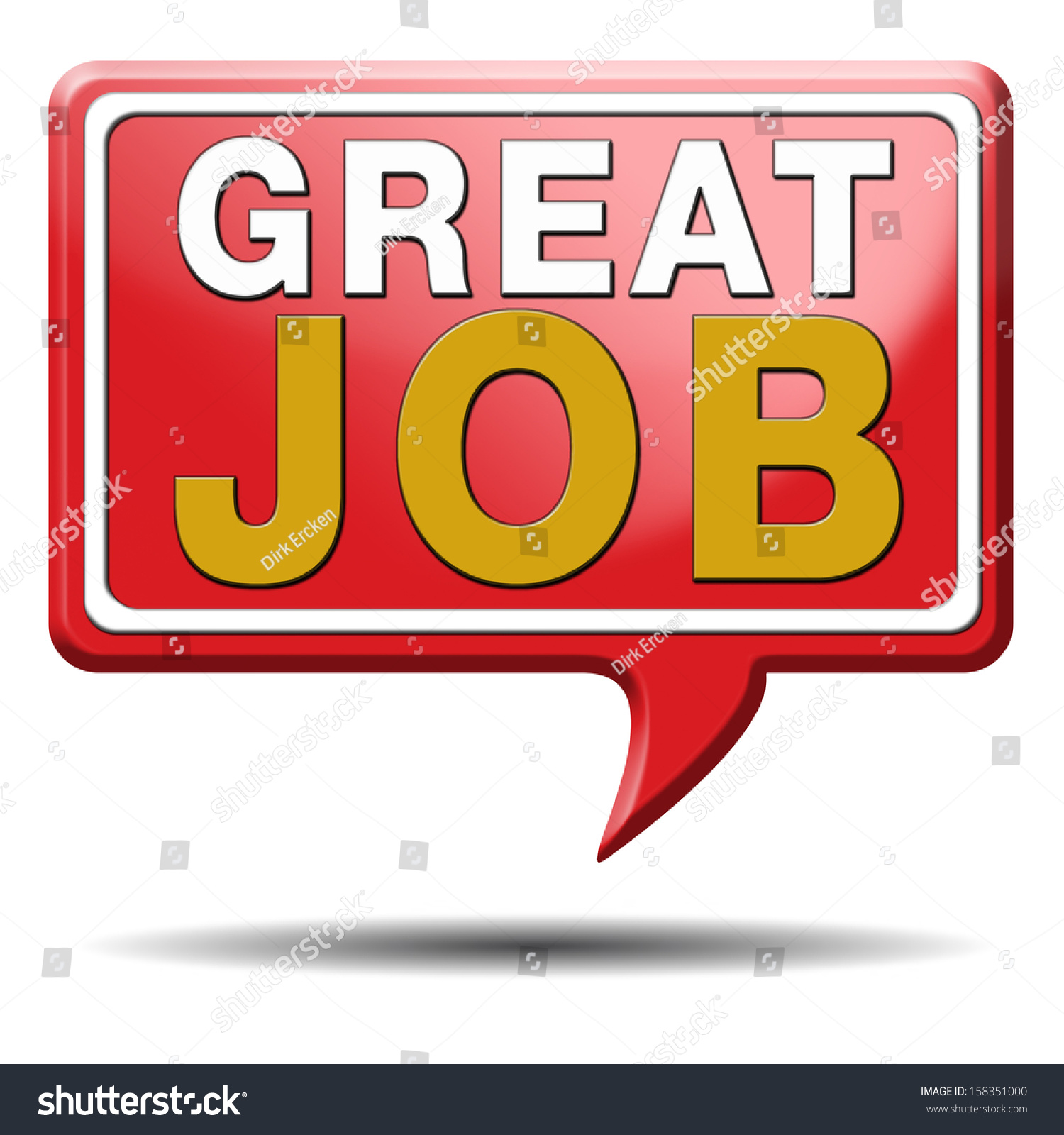 Great Job Work Very Well Done Stock Illustration 158351000 Shutterstock