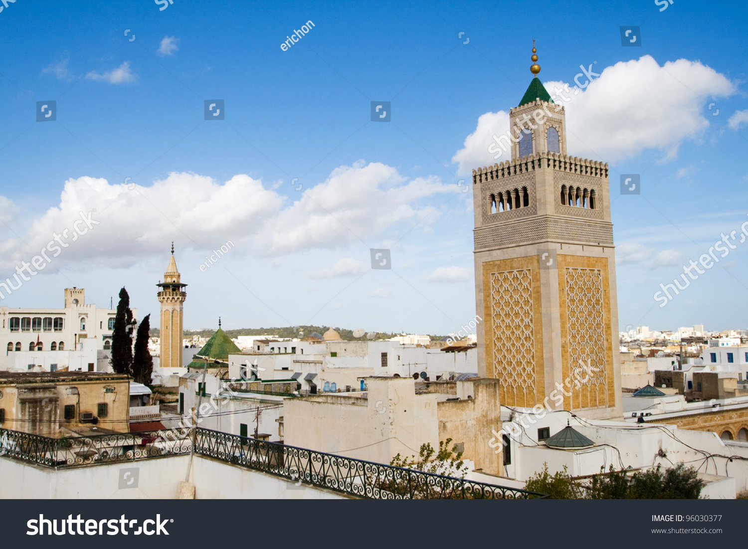 Great View Over The Historic Town Of Tunis Stock Photo 96030377 ...