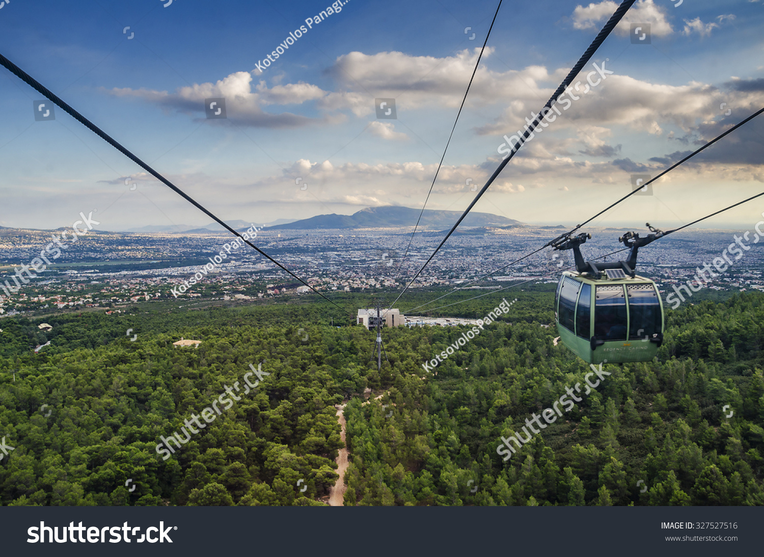 Greece 10 13 15 Cable Car Stock Photo Edit Now