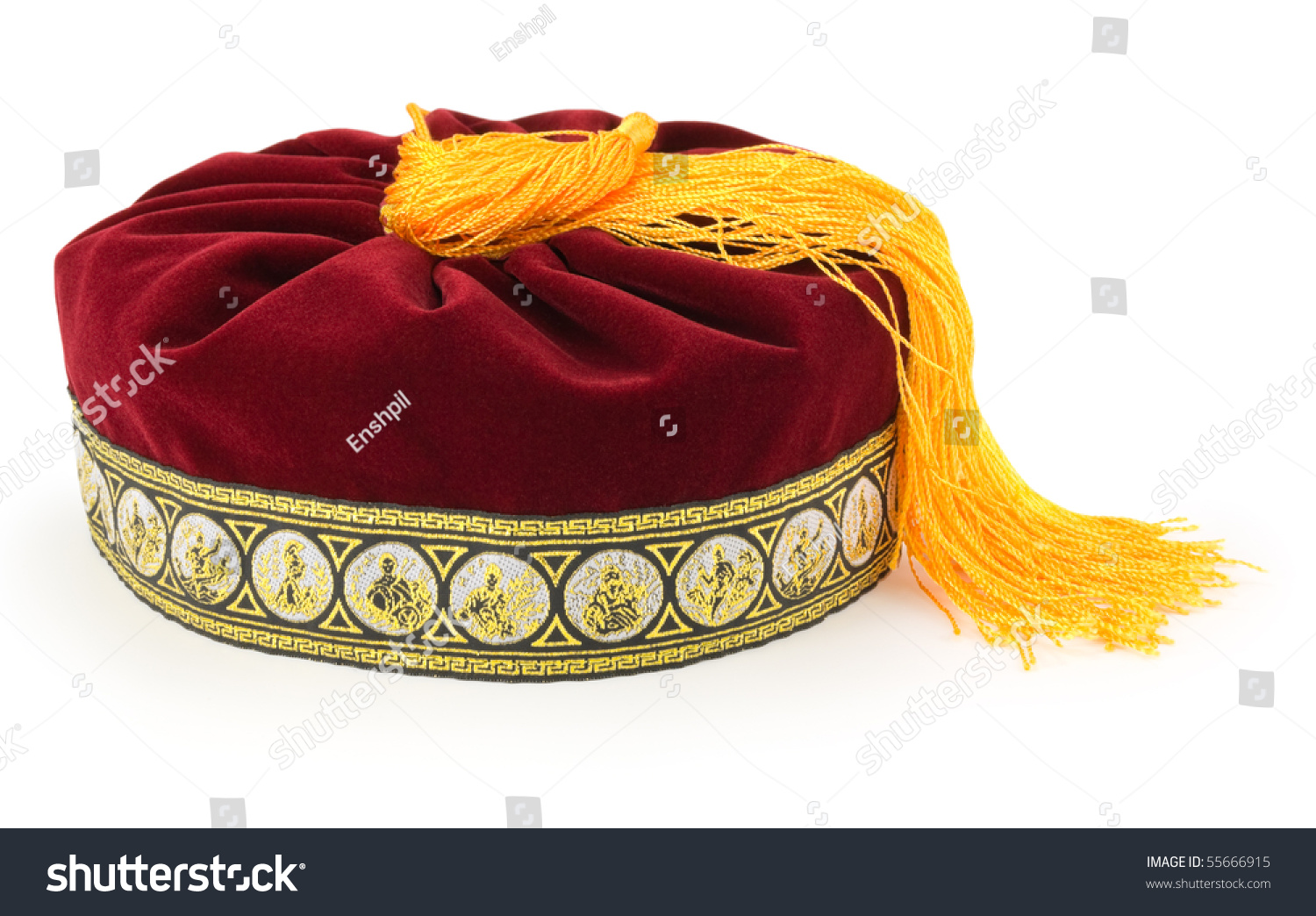 Greek Fez Isolated On White の写真素材 今すぐ編集