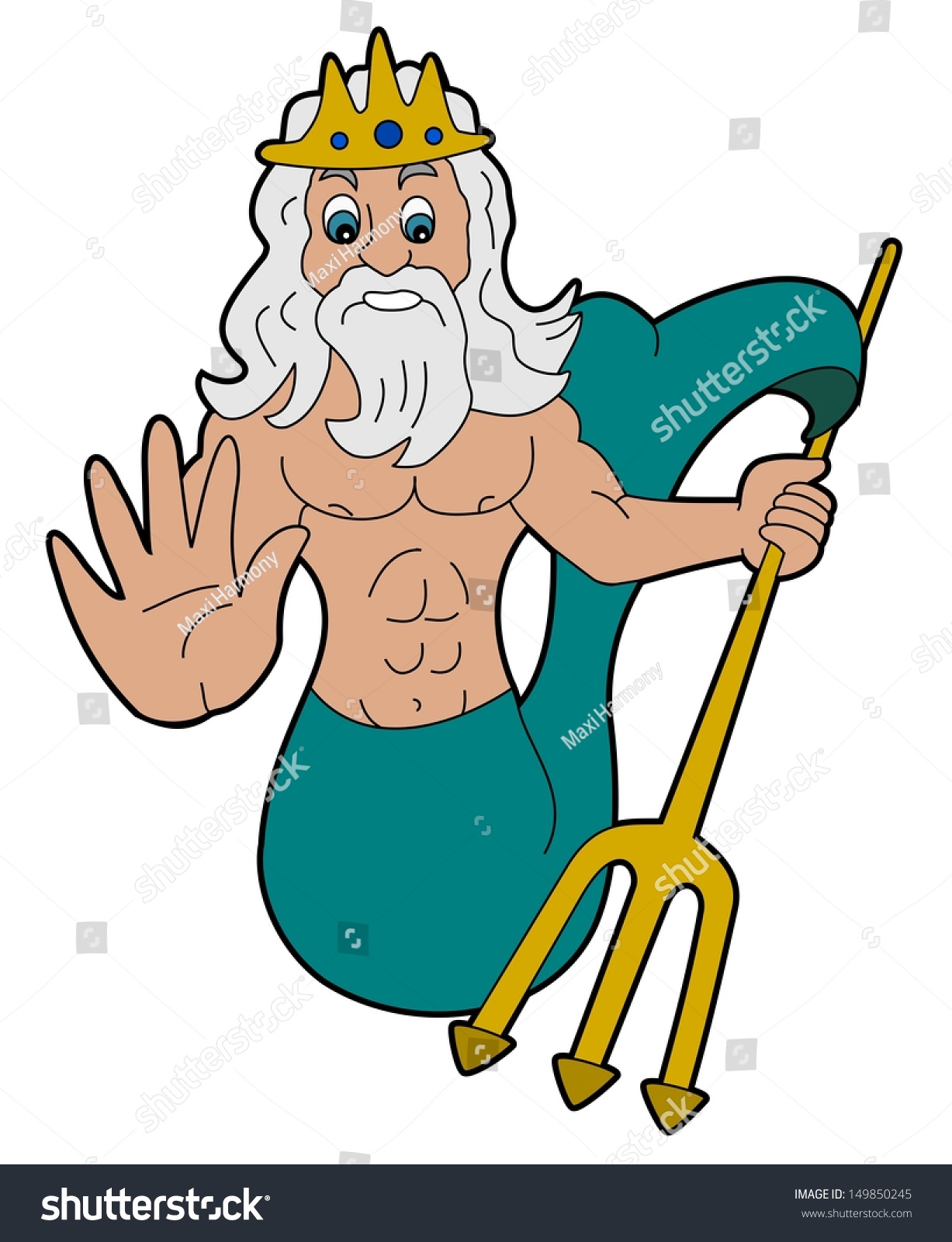 Greek God Cartoon Isolated On A White Background Stock Photo 149850245 ...