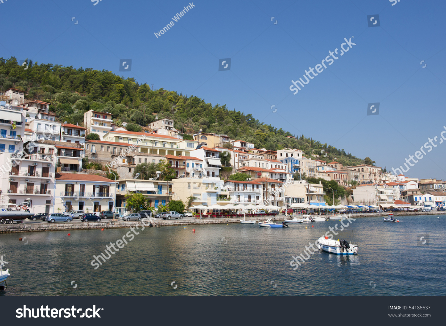 Greek Gythio Village At The Greece Peloponnese Peninsula Stock Photo ...