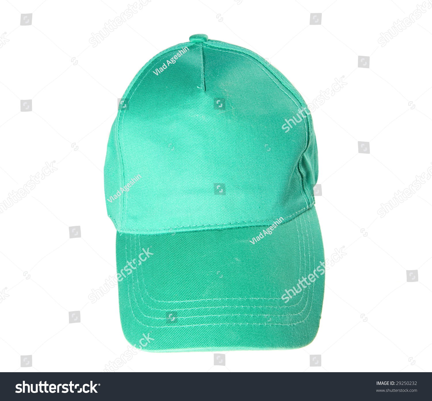 Green Blank Baseball Cap On White Ground Stock Photo 29250232 ...