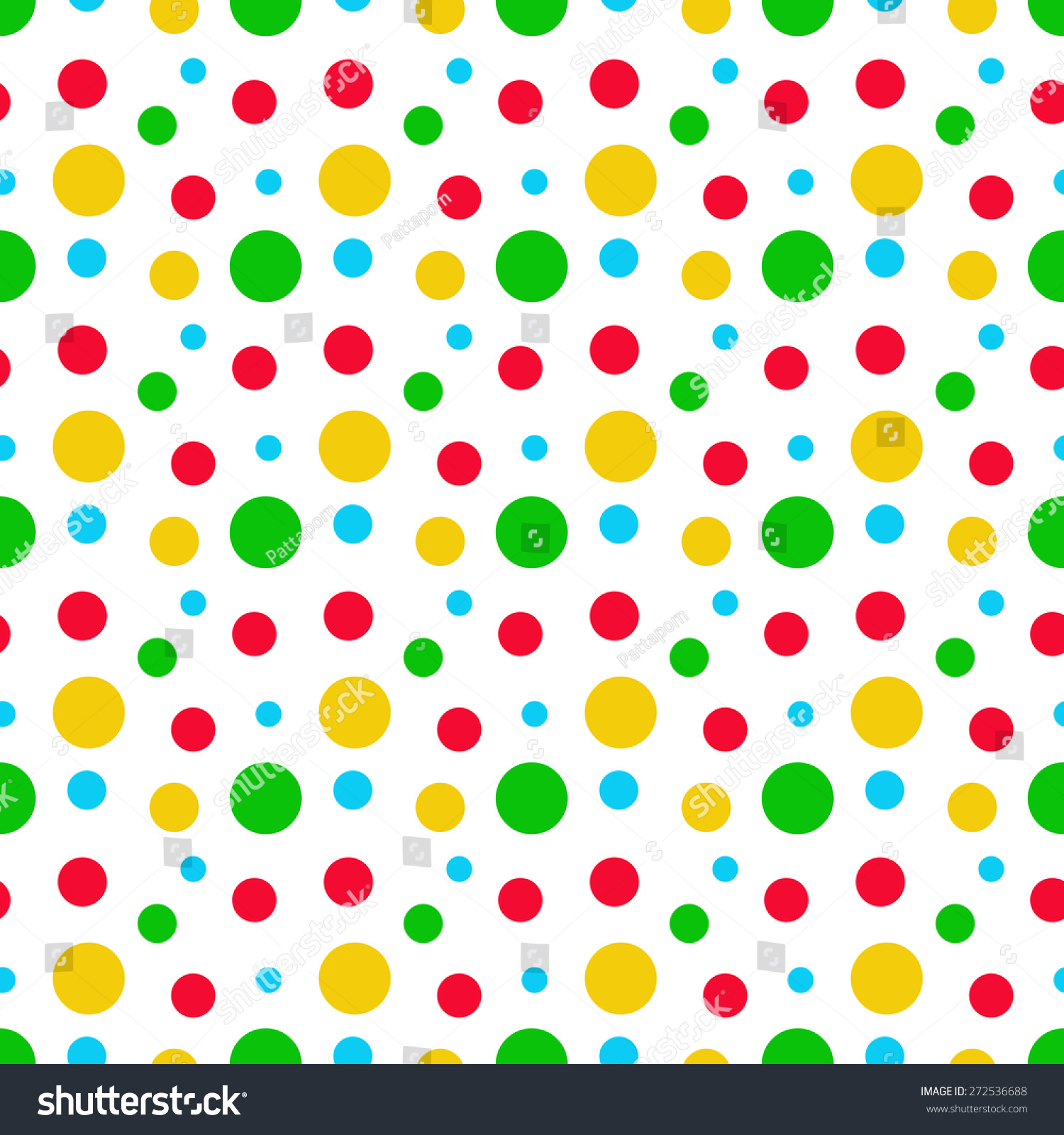 Green Blue Red Yellow Circles Pattern Stock Illustration 272536688