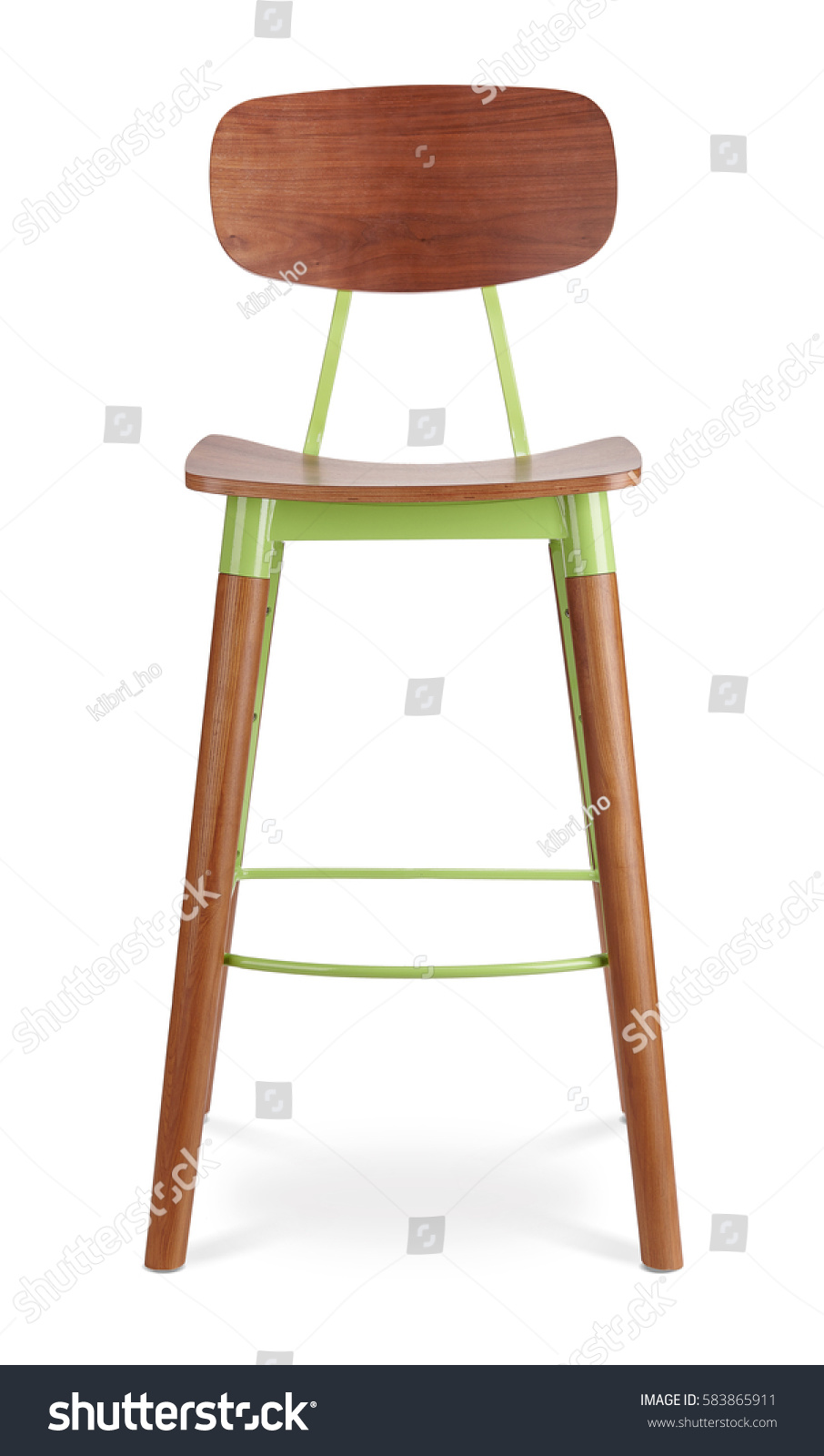 Green Brawn Color High Bar Stool Stock Photo 583865911 Shutterstock