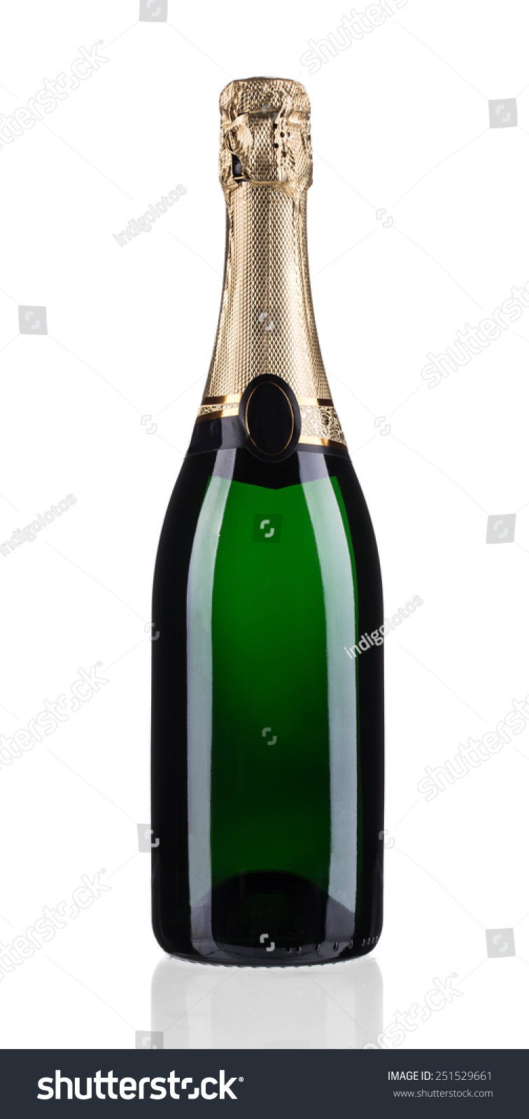 Download Green Champagne Bottle Gold Foil Isolated Stock Photo Edit Now 251529661 PSD Mockup Templates