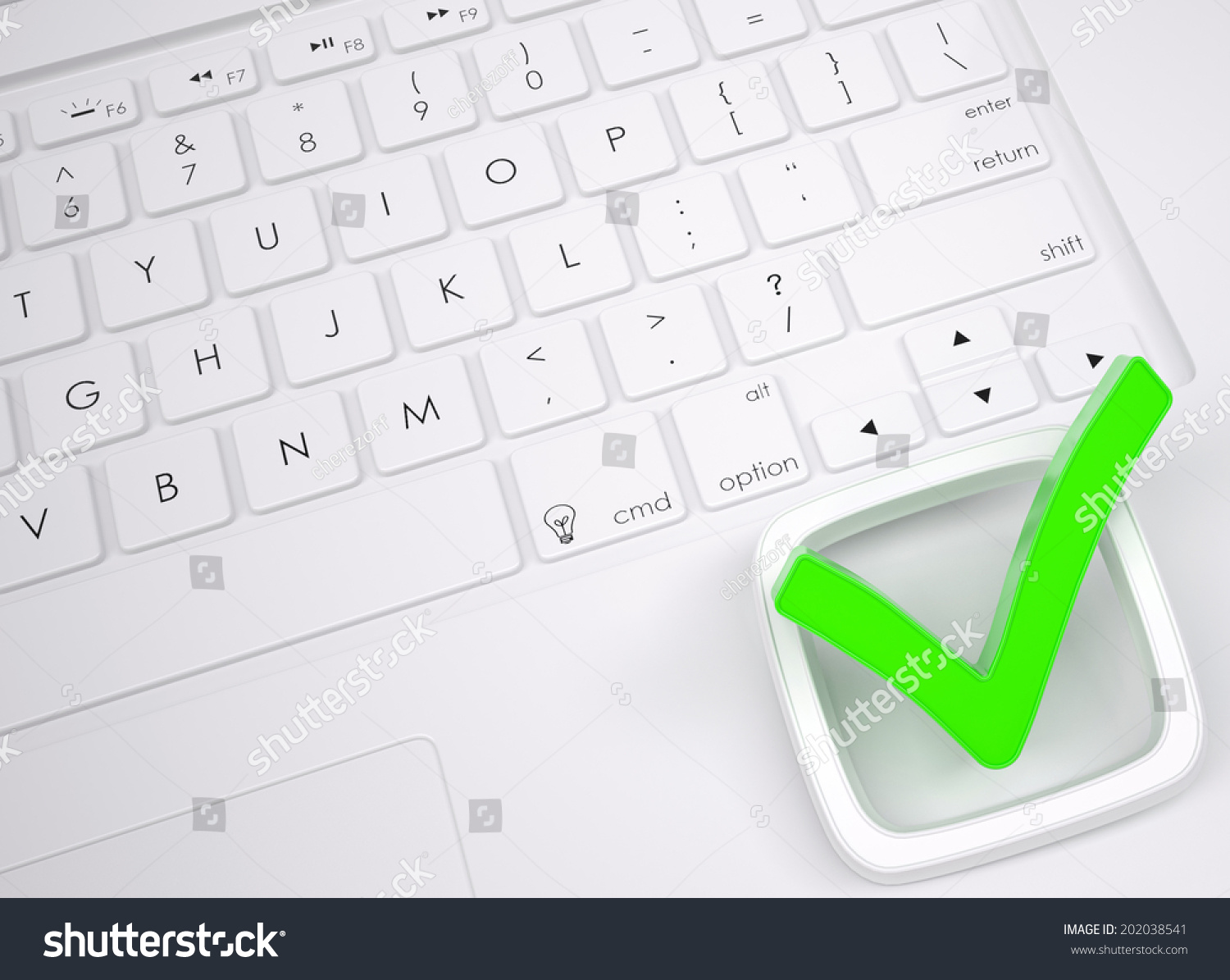 green-check-mark-on-keyboard-view-stock-illustration-202038541