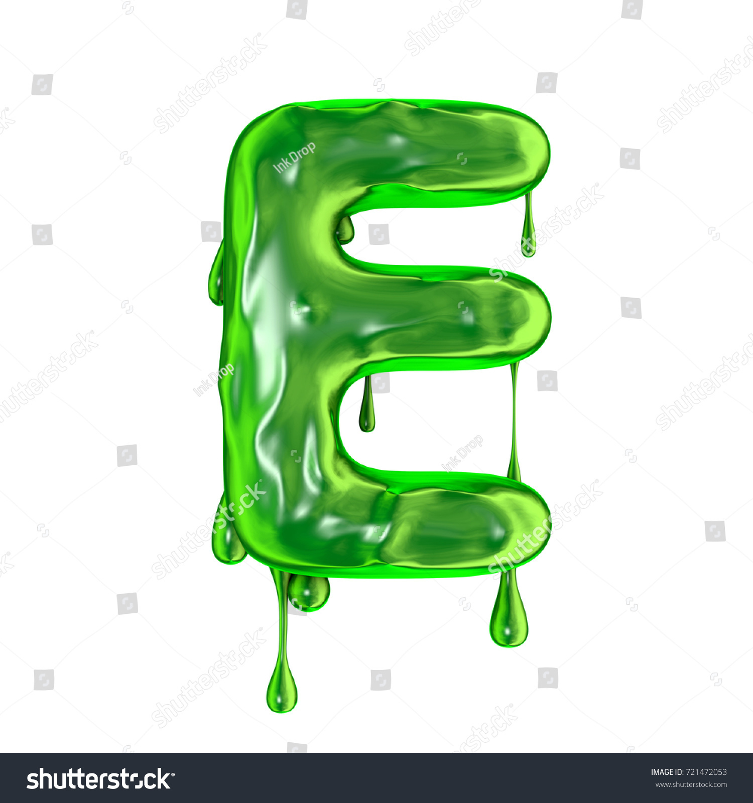 Green Dripping Slime Halloween Capital Letter Stock Illustration ...