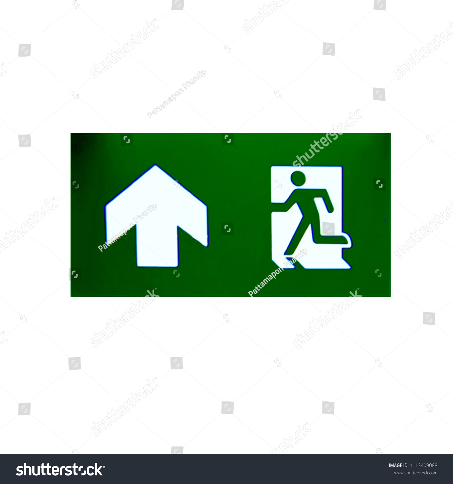 Details about  / Pictograph Insert Green Transparent Running Man Jumbo 40M STRAIGHT on from here