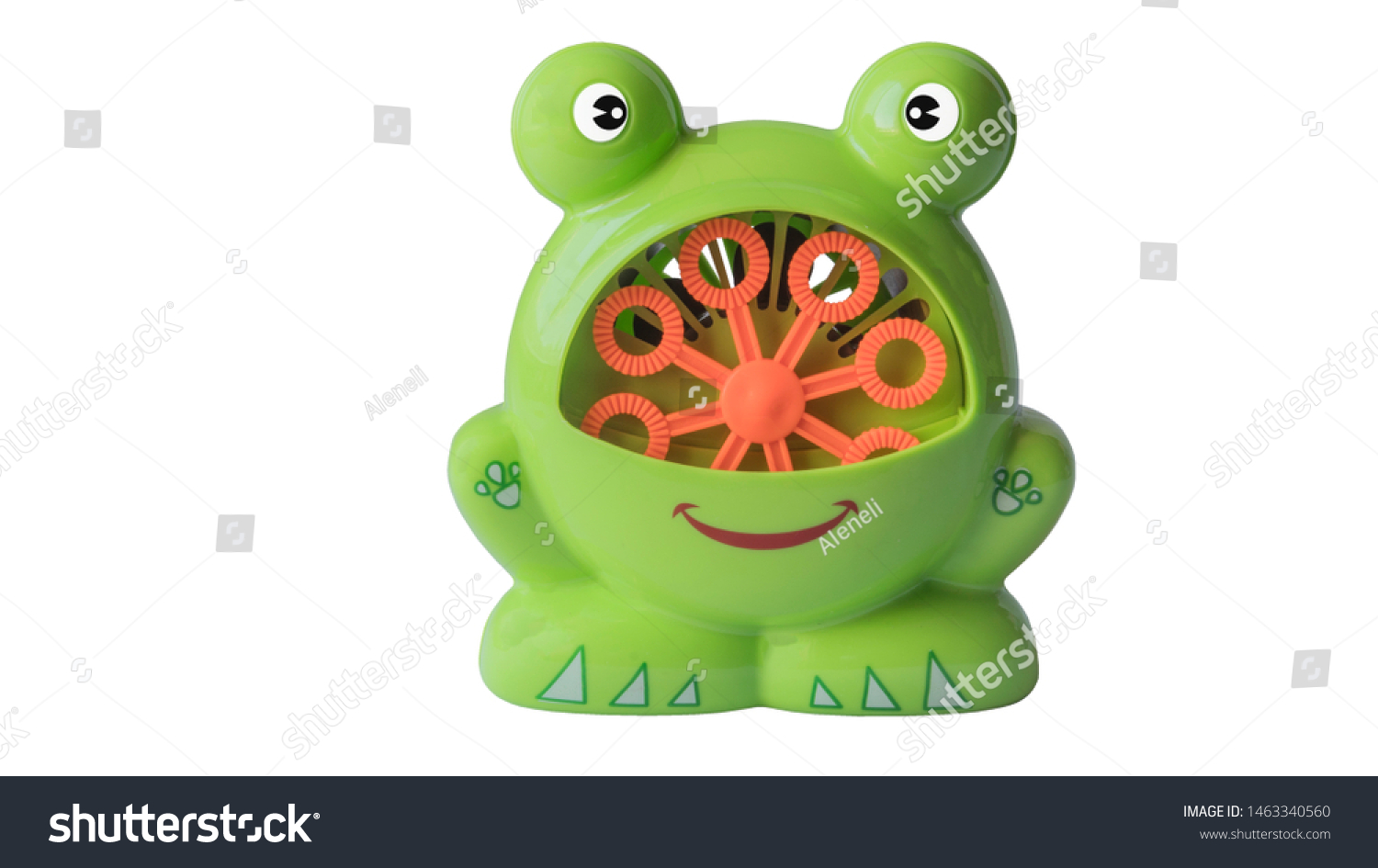 bubble making frog