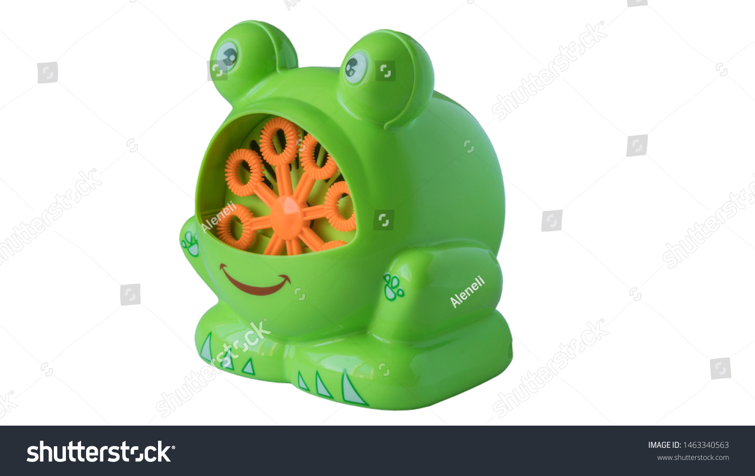 bubble making frog