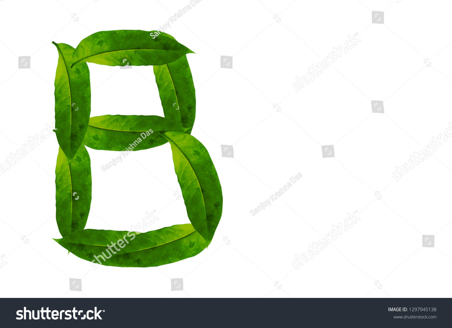 Green Leaf Letter B Background Image Stock Photo 1297945138 | Shutterstock