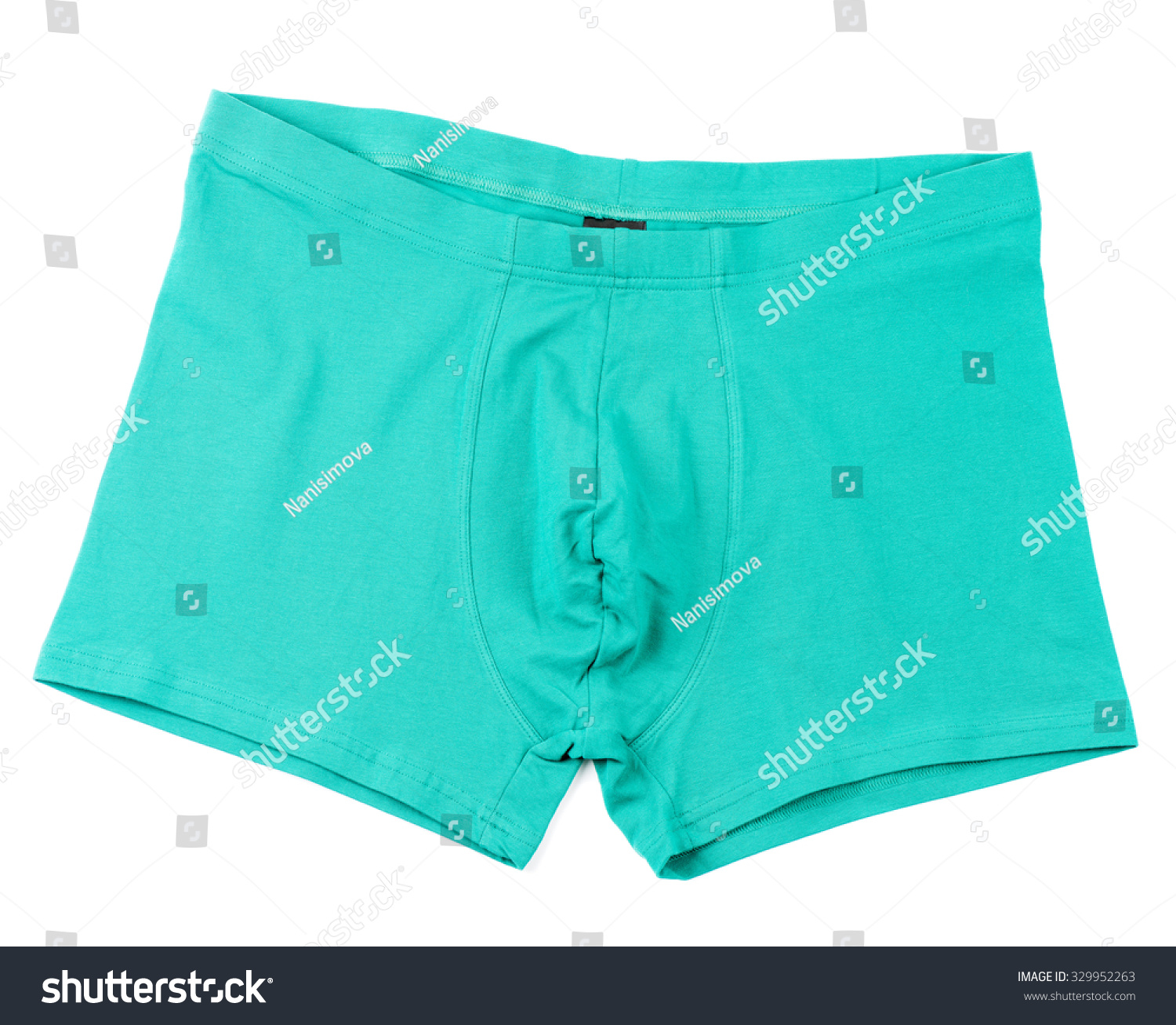 Green Mens Boxer Briefs Isolated On Stock Photo (Edit Now) 329952263