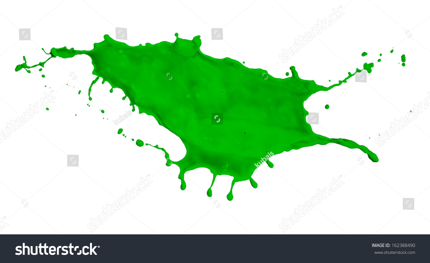 Stock Photo Green Paint Splash Isolated On White Background 162388490 
