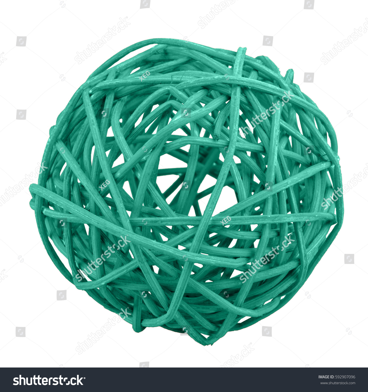 Green Ratan Ball Isolated On White Stock Photo 592907096 | Shutterstock