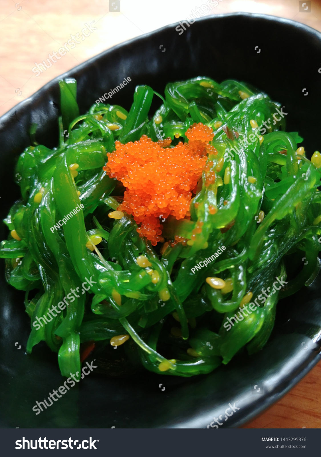Green Seaweed Salad Hiyashi Wakame Japanese Stock Image Download Now