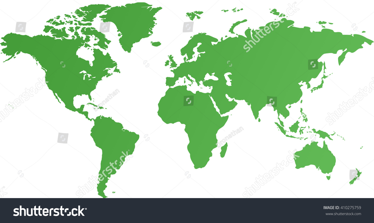 Green Similar World Map Blank Infographic Stock Illustration