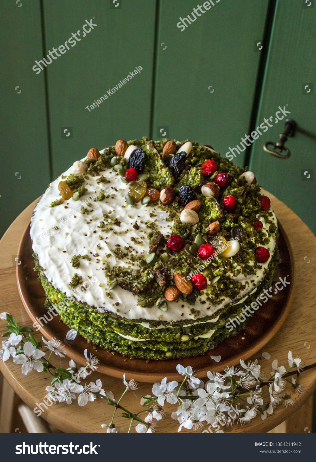 Green Spinach Homemade Cake Vegan Food Stock Photo Edit Now