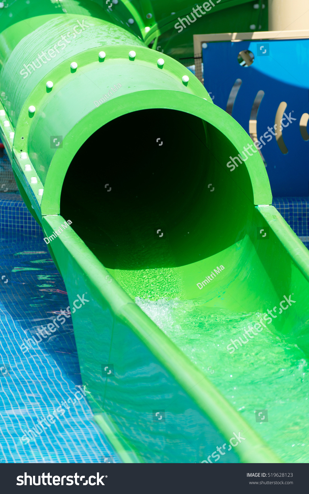 Green Water Slide Waterpark Resort Stock Photo 519628123 | Shutterstock