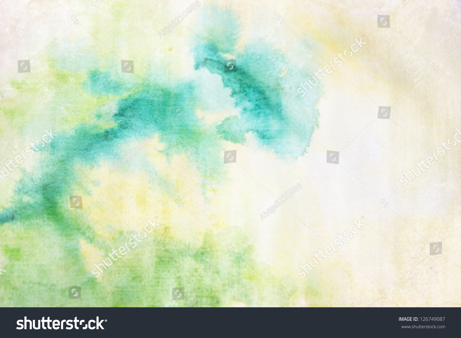 Green Watercolor Blotches Stock Photo 126749087 : Shutterstock