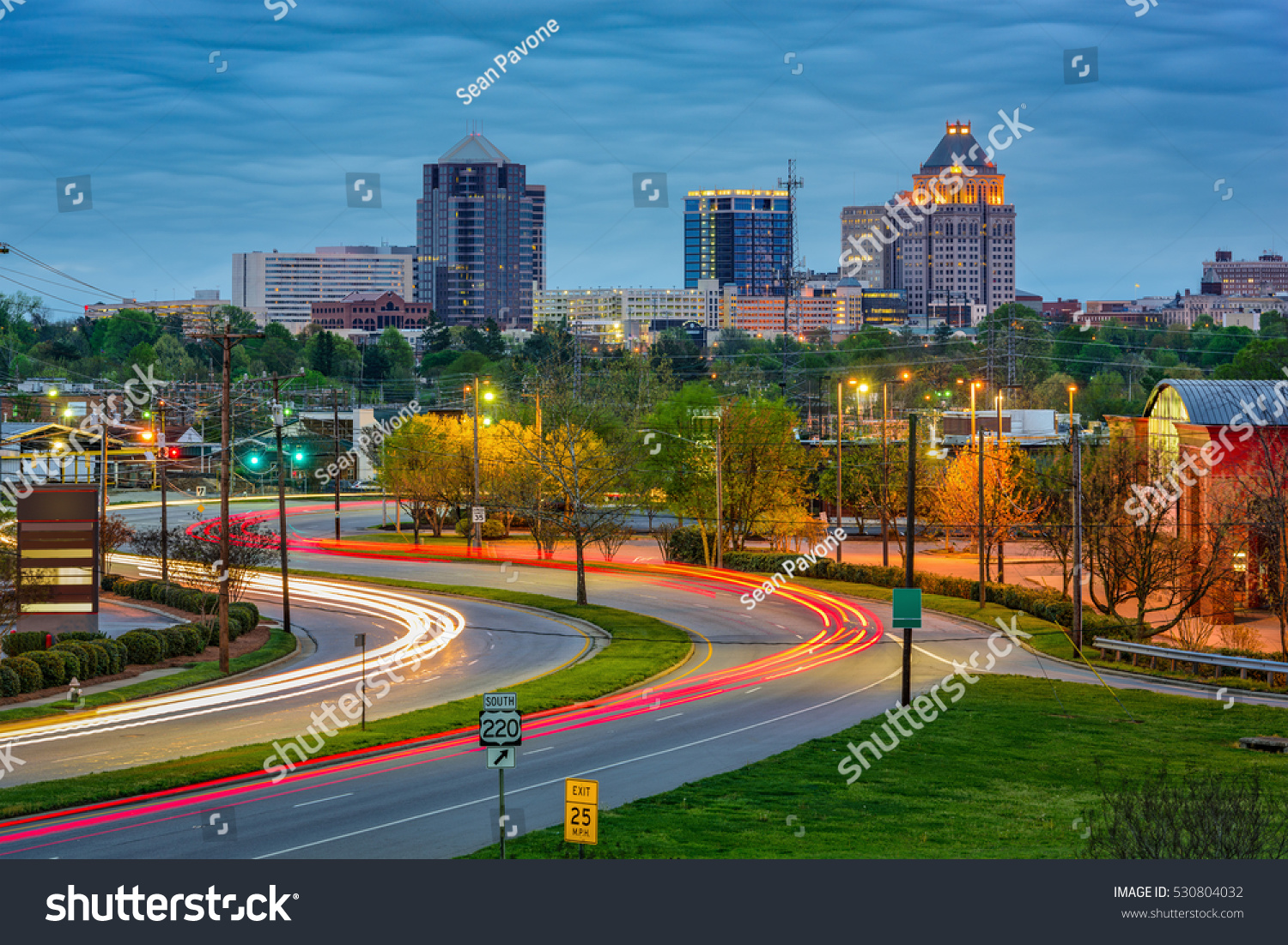 Greensboro North Carolina Usa Downtown Skyline Stock Photo 530804032 