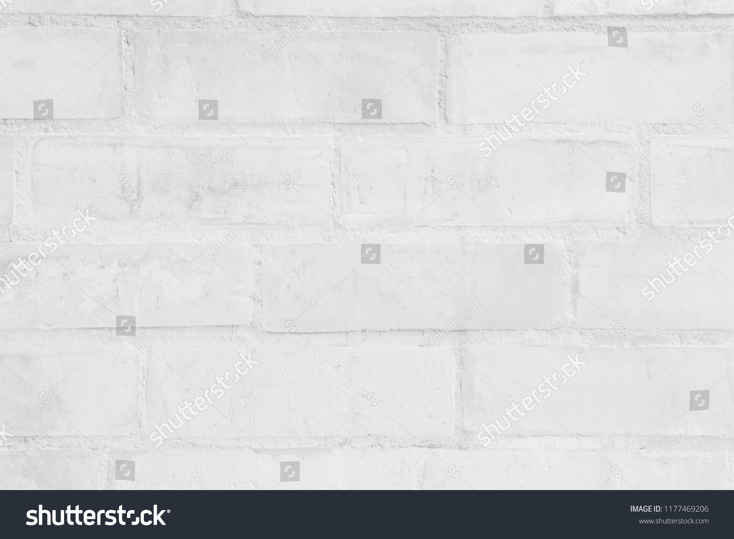 Grey White Brick Wall Texture Background Stock Photo 1177469206