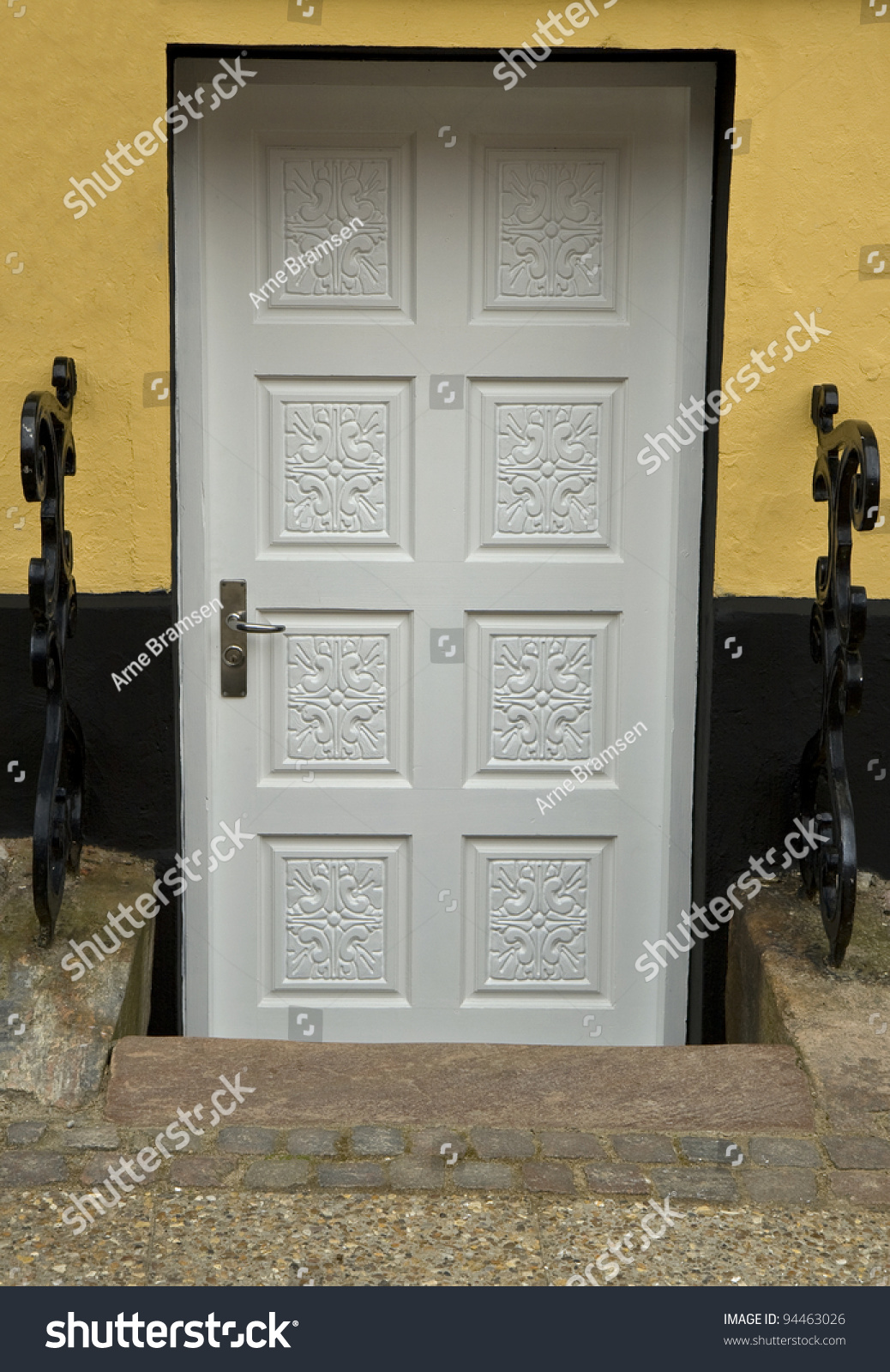 Grey Basement Door Shot Vibord Denmark Stock Photo Edit Now 94463026