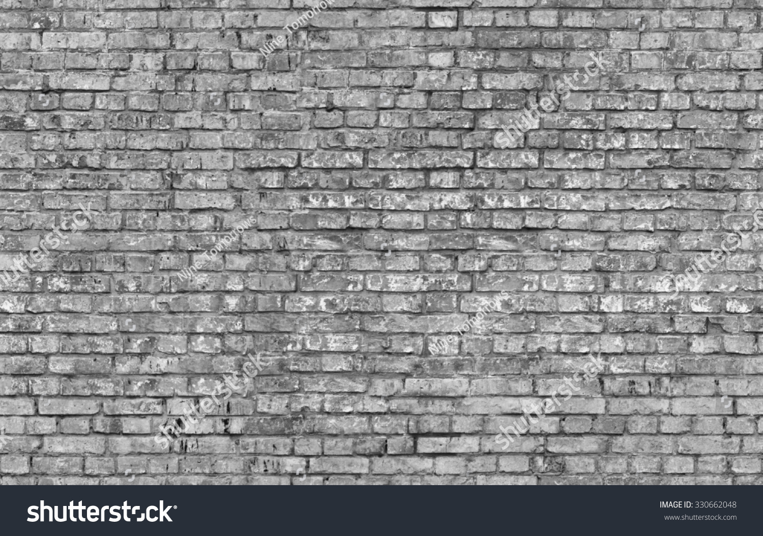 Grey Industrial Brick Wall Tiled Vintage Stock Photo 330662048 ...