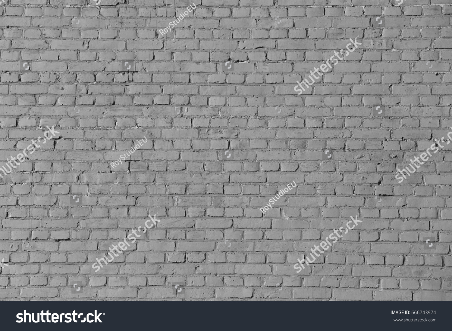 Grey Painted Brick Wall Texture Background Stock Photo (Edit Now) 666743974