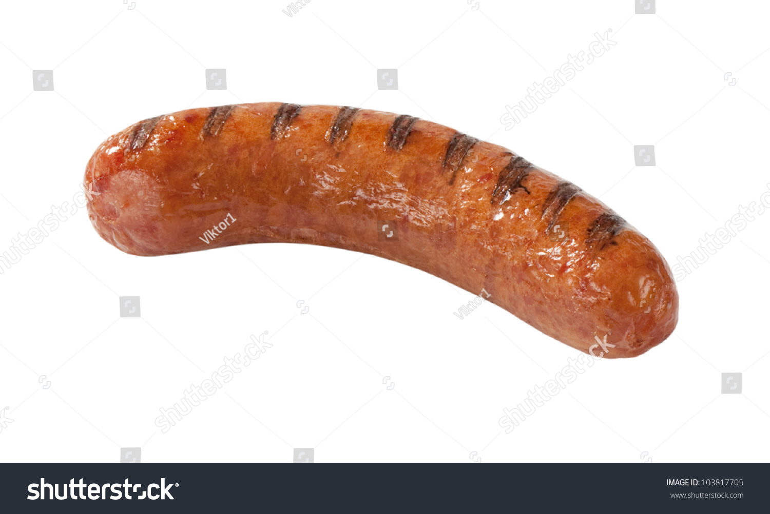  White Classic  Template Design Featuring Grilled Bratwurst Isolated