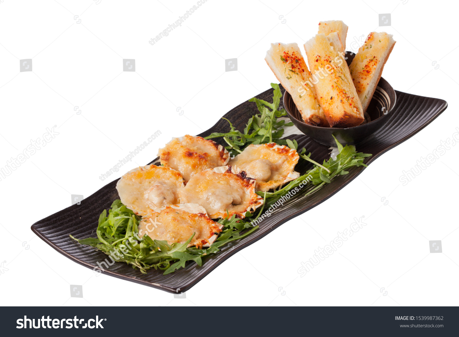 Grilled Scallops Cheese Pho Mai Stock Photo Edit Now