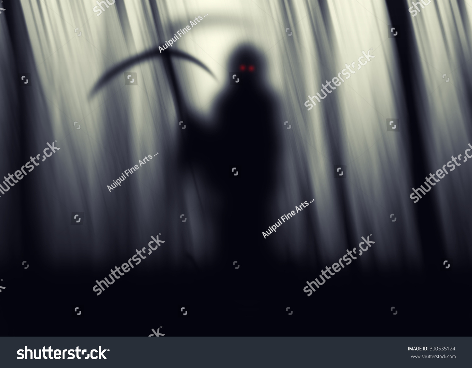 Grim Reaper Silhouettes Halloween Abstract Background Stock Illustration 300535124 Shutterstock 2680