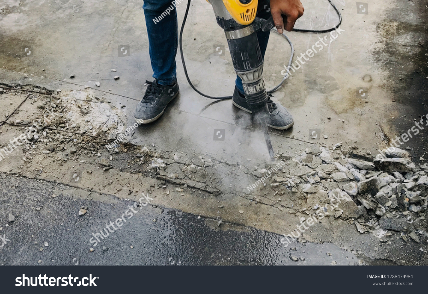 Ground Extraction Concrete Floor Drilling Stock Photo 1288474984 ...