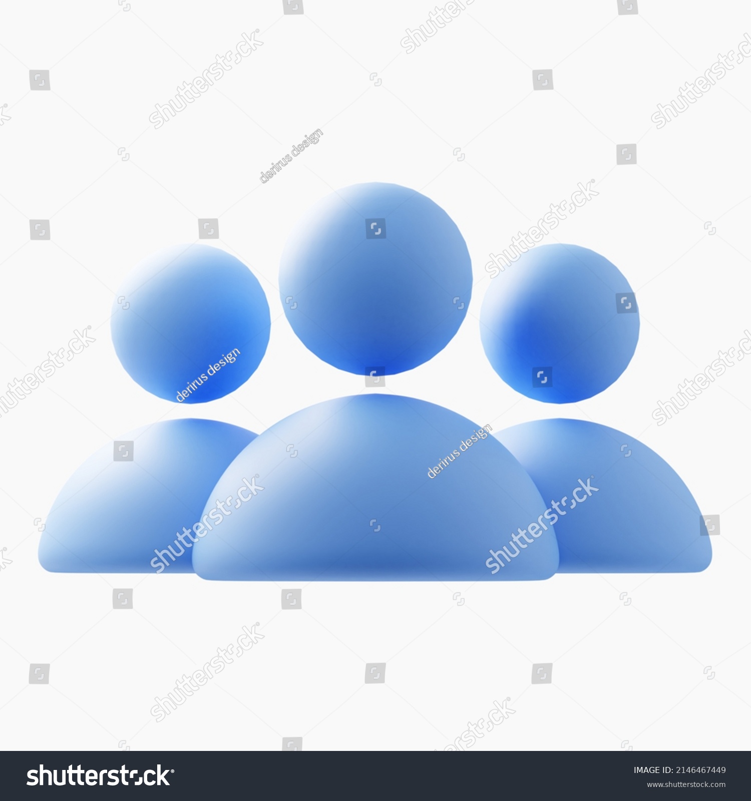 Group Icon 3d Object Illustration Rendering Stock Illustration ...