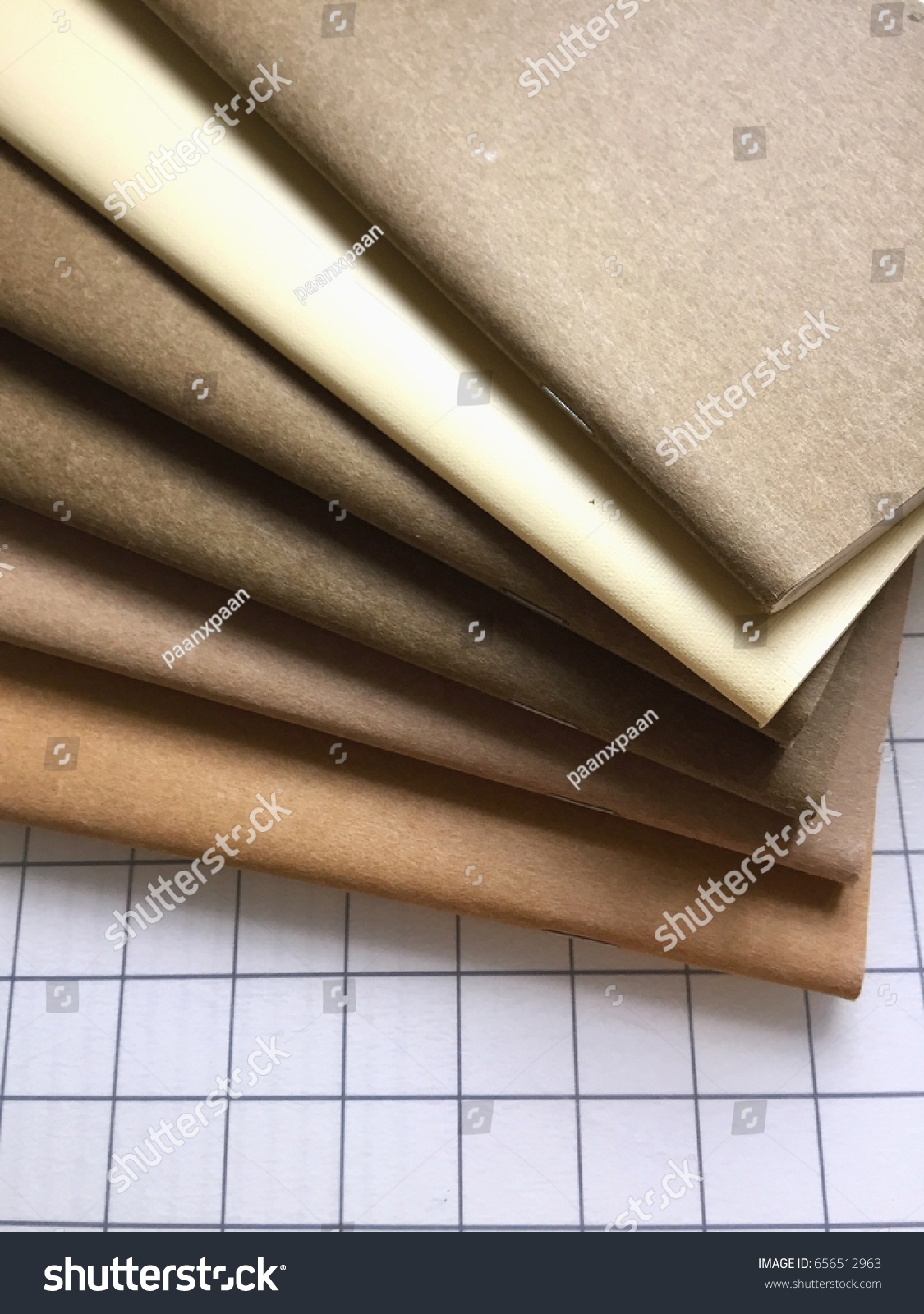 Group Brown Color Paper Book On Stock Photo (Edit Now) 656512963