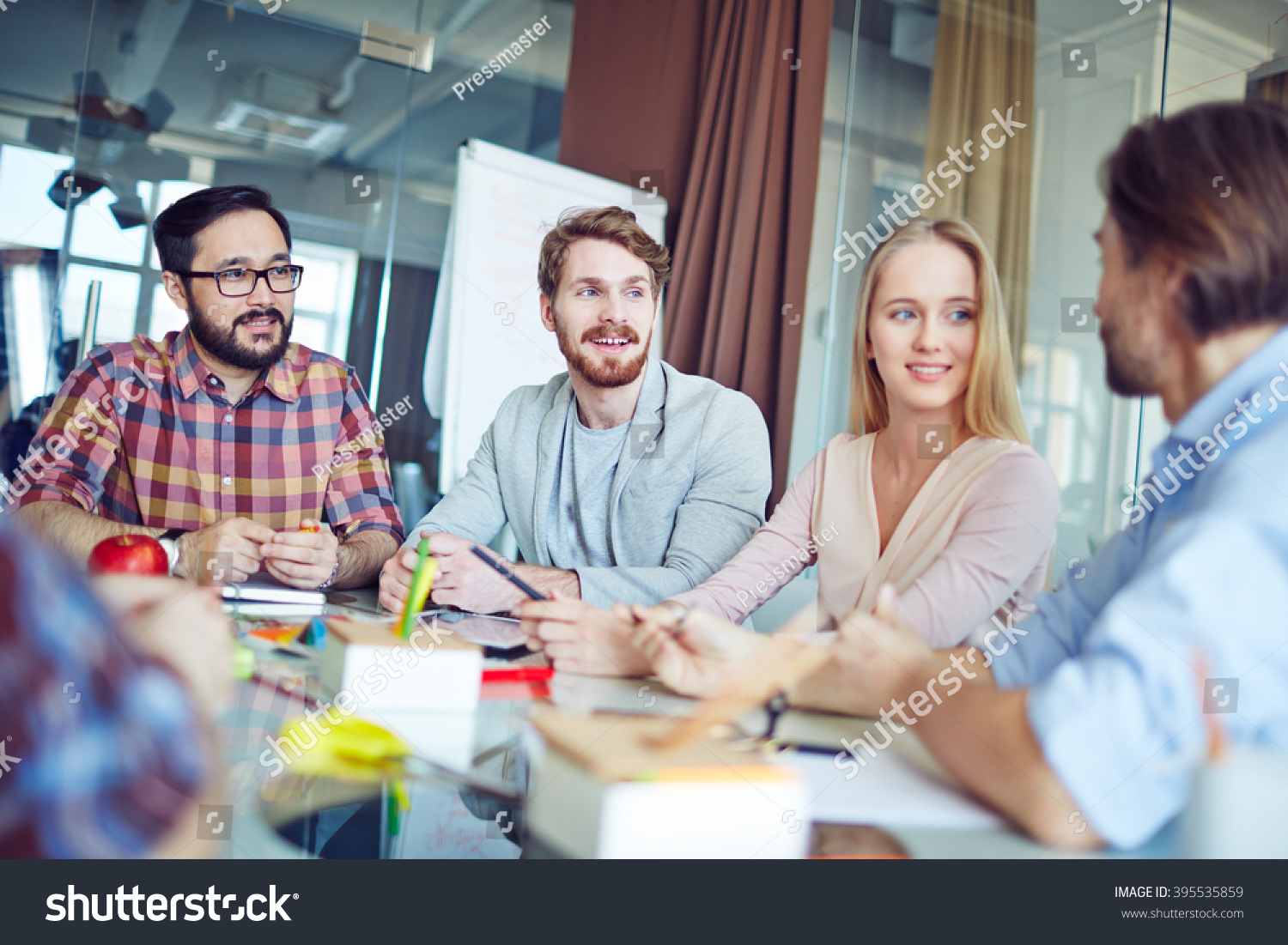 Group Business People Having Meeting Office Stock Photo 395535859 ...