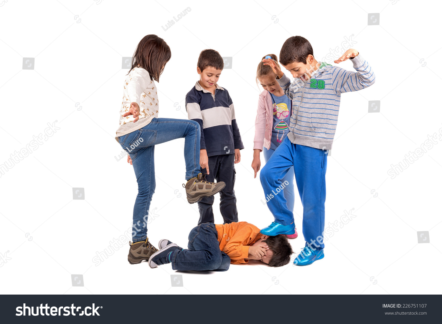 Group Children Bullying Isolated Child Stock Photo 226751107 | Shutterstock