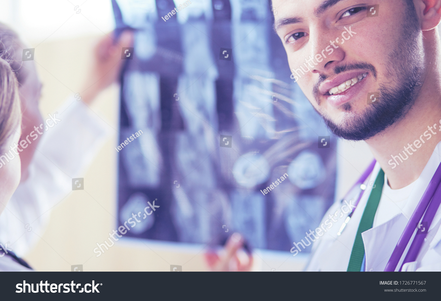  Light Blue Classic  Template Design Featuring Group of Doctors and Nurses