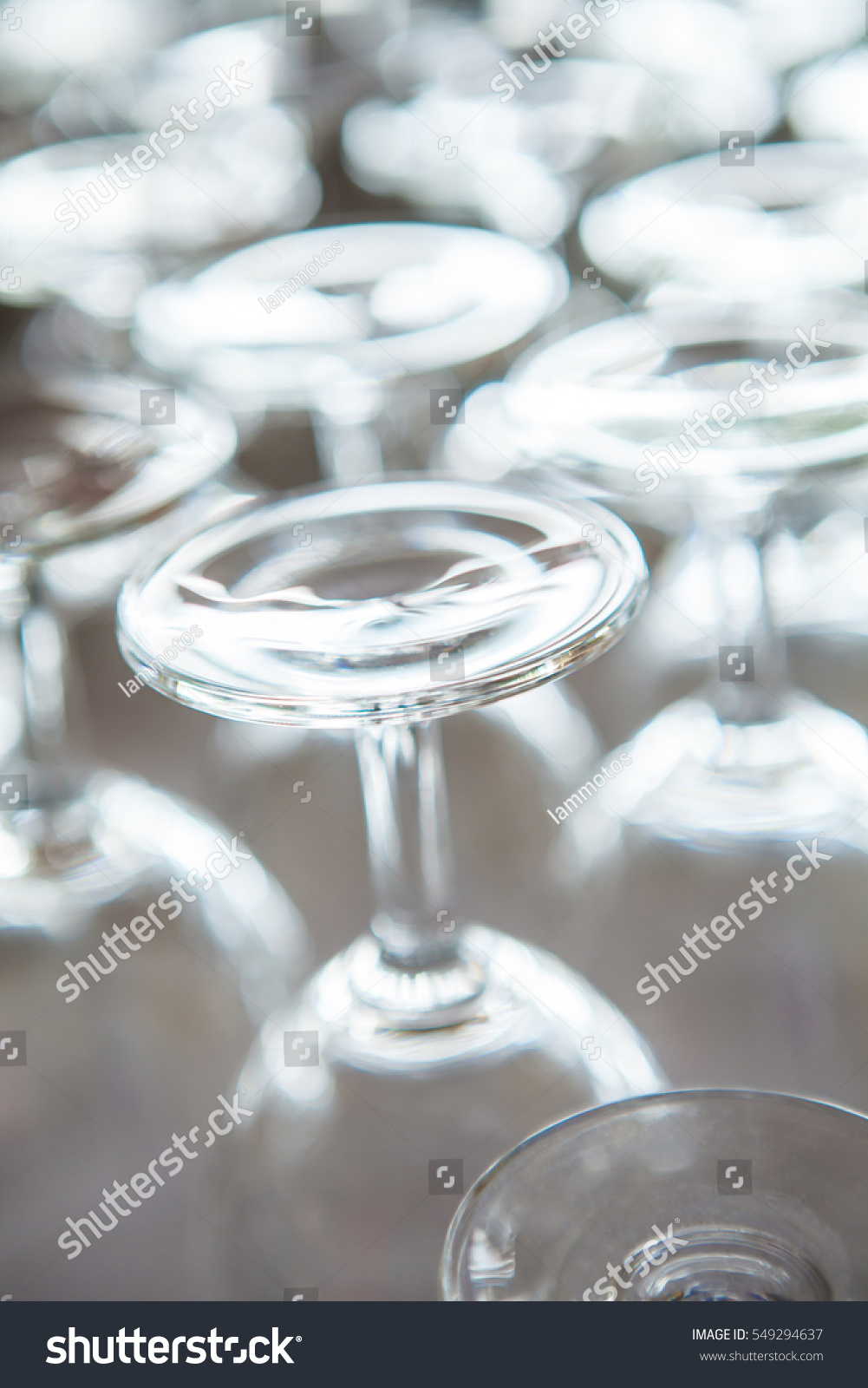 Group Empty Wine Glass Upside Down Stock Photo 549294637 Shutterstock