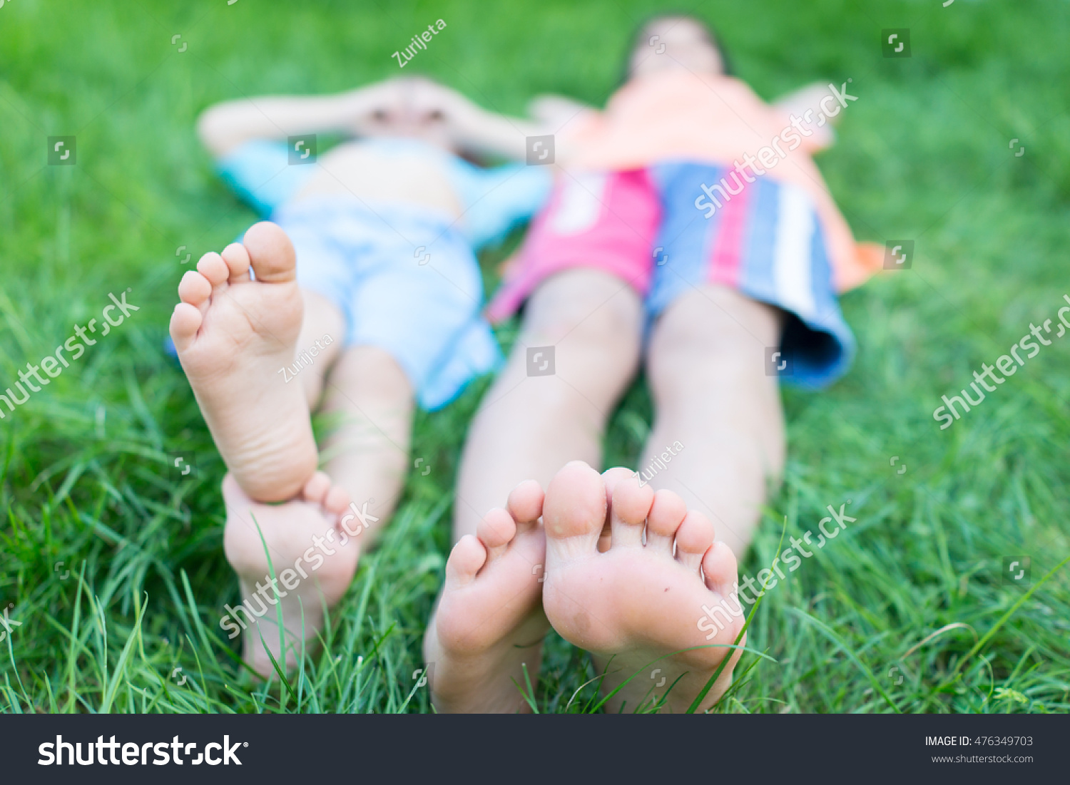 Group Happy Children Feet Lying On Stock Photo 476349703 | Shutterstock