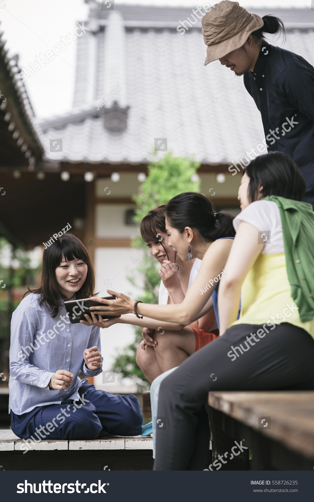 Group Japanese Friends Visiting Kyoto Stock Photo 558726235 | Shutterstock