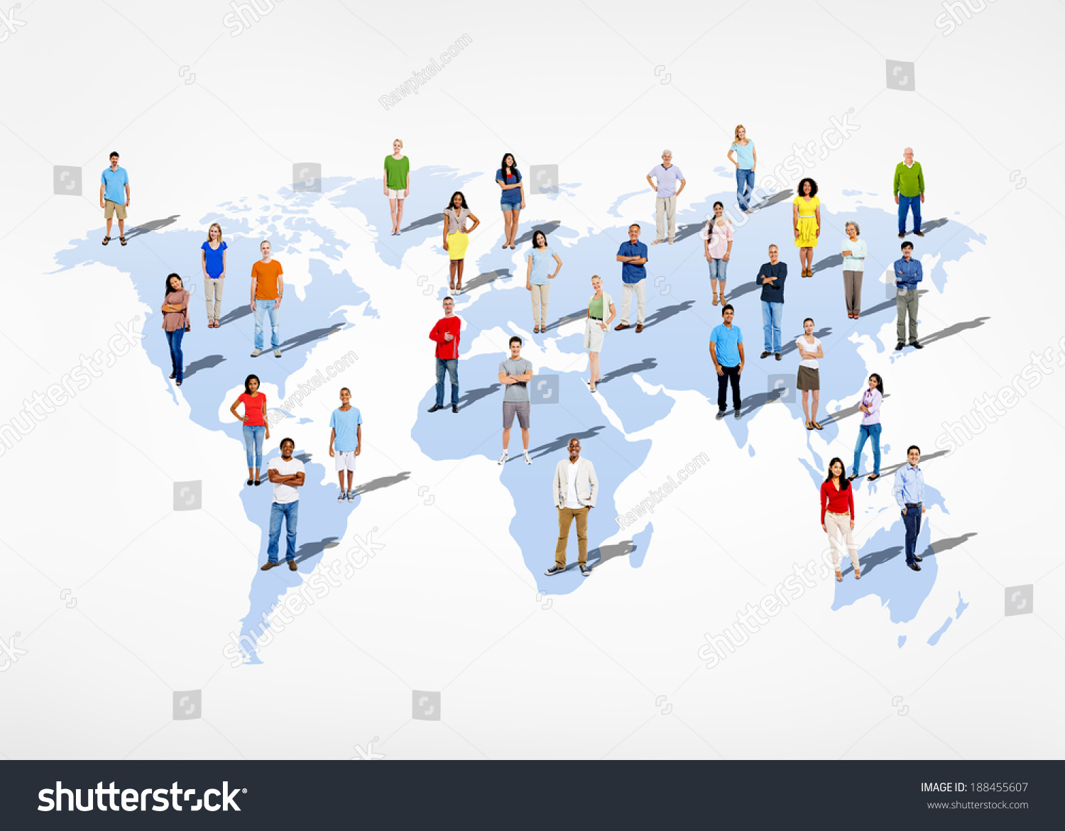 Group Multi Ethnic Diverse People World Stock Photo 188455607 ...