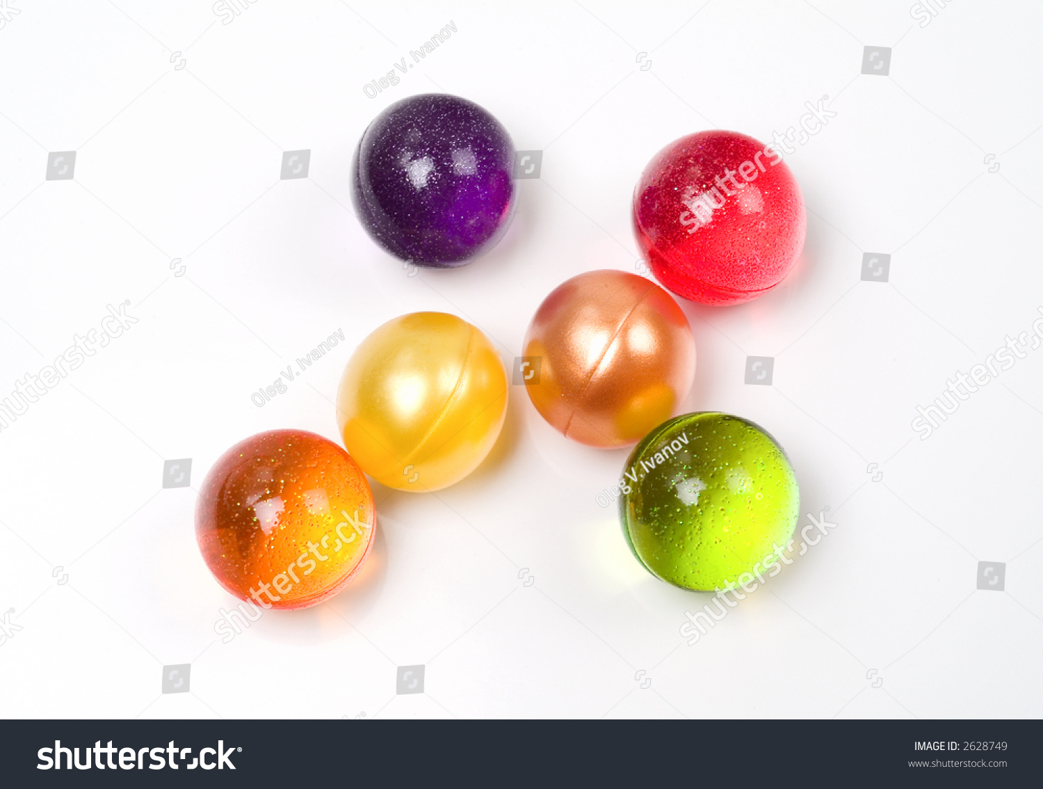 Group Multicolored Bath Soap Balls 