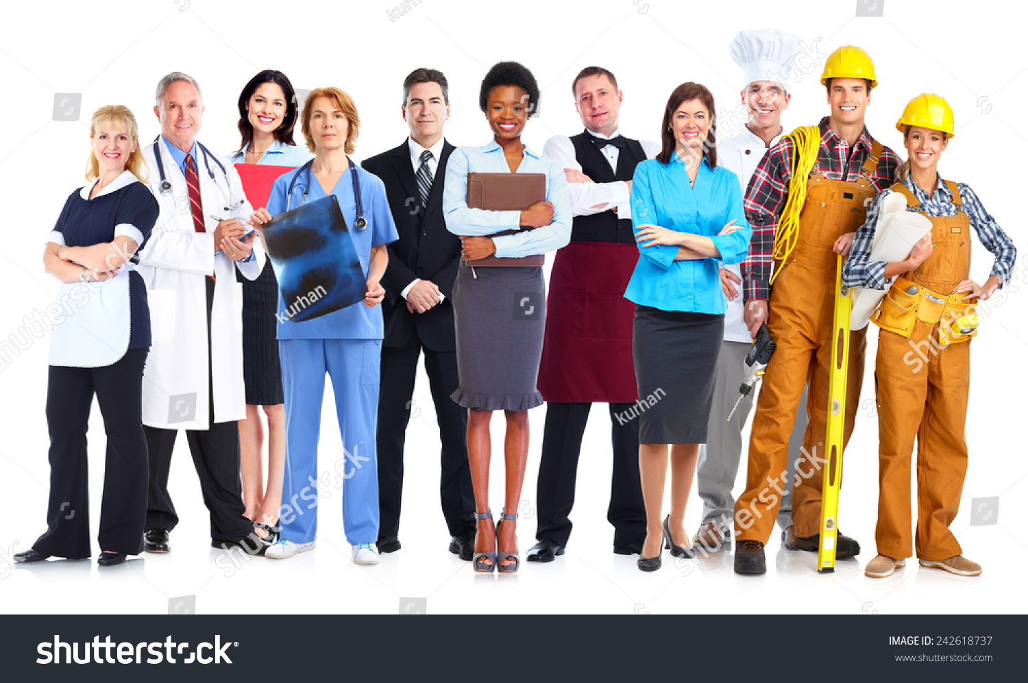 Group Workers People Isolated On White Stock Photo 242618737 | Shutterstock