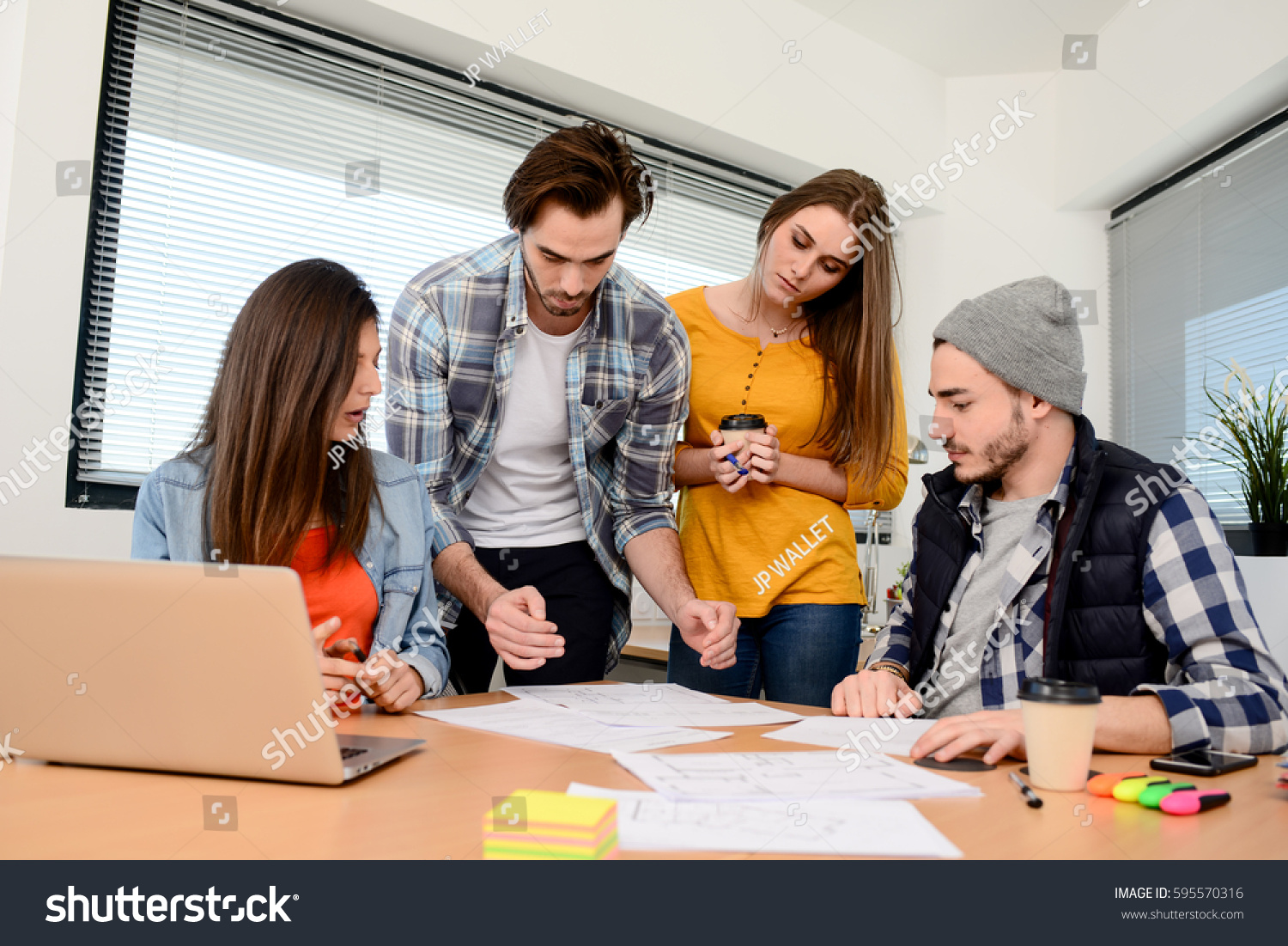 Group Young Cool Hipster Business People Stock Photo (Edit Now) 595570316 |  Shutterstock