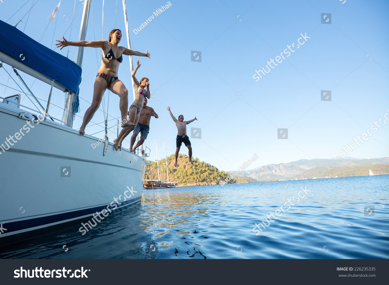 jumping from yacht