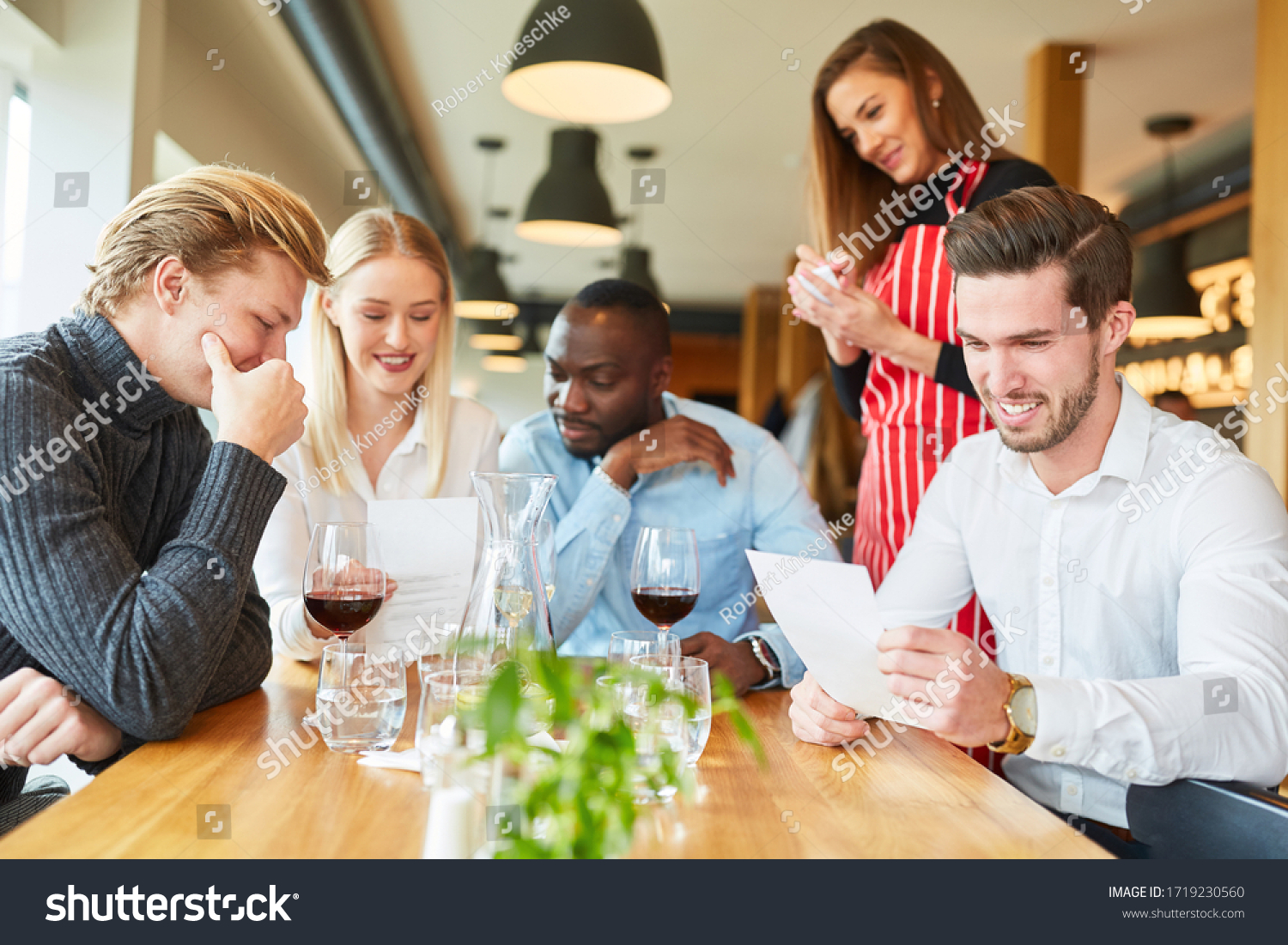  Light Blue Classic  Template Design Featuring Group of Young People with Menu
