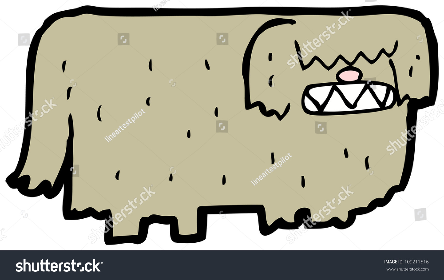 Growling Dog Cartoon Stock Illustration 109211516