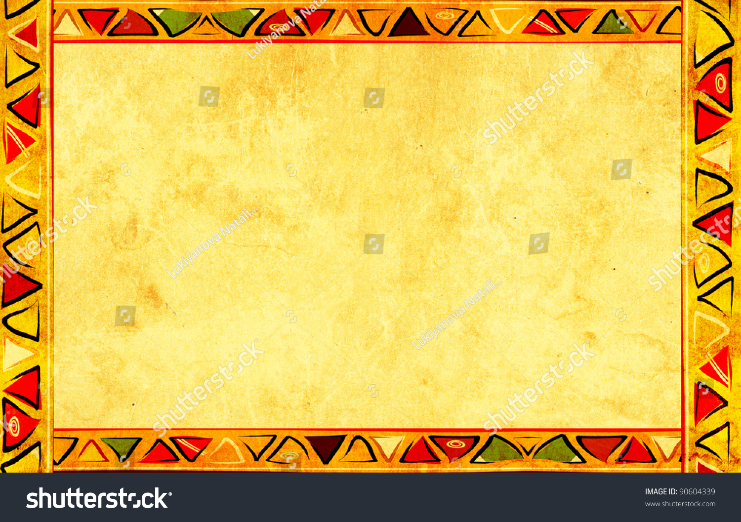 grunge-background-african-traditional-patterns-stock-illustration